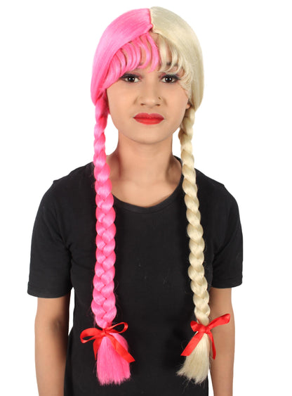 Blonde & Pink  Multiple Colors Option Long Braided Wig