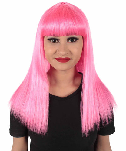 Dark Pink Straight Length  Diva Wig