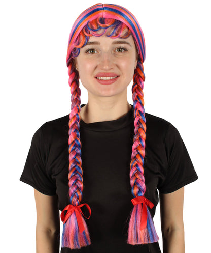 Pink Ombre Multiple Colors Option Long Braided Wig