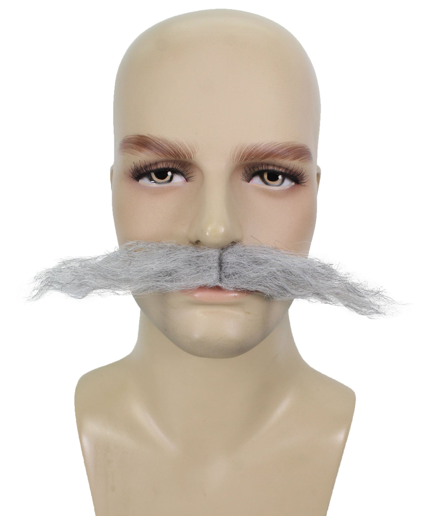 Men's Doctor Video Game Supervillain Long Curly Mustache| Multiple Color Options