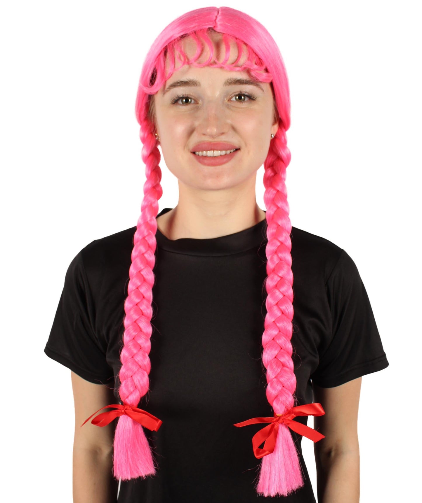 Dark Pink Multiple Colors Option Long Braided Wig