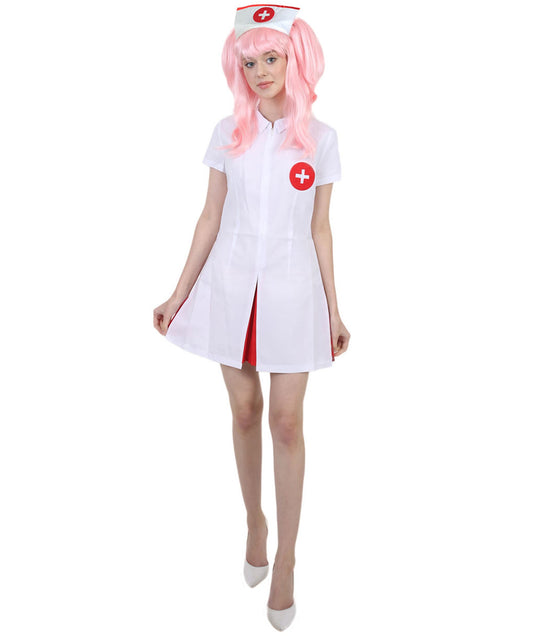 Miss Naughty Nurse White Costume and Headpiece