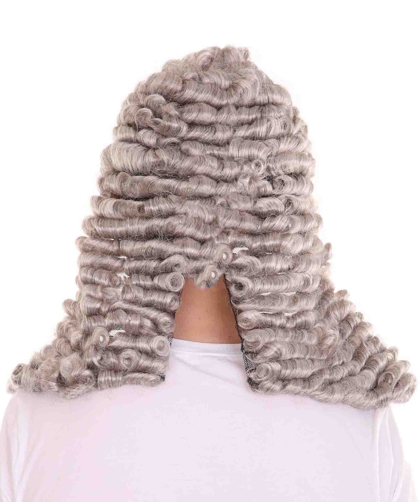 Curly Grey Historical Judge Wig