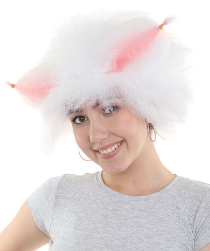 Fluffy Cat Womens Wig with Pink Ears