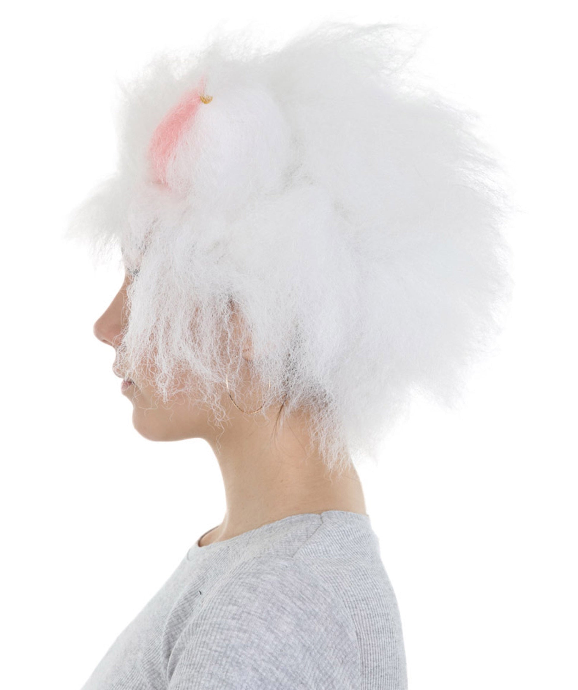 Fluffy Cat Womens Wig with Pink Ears