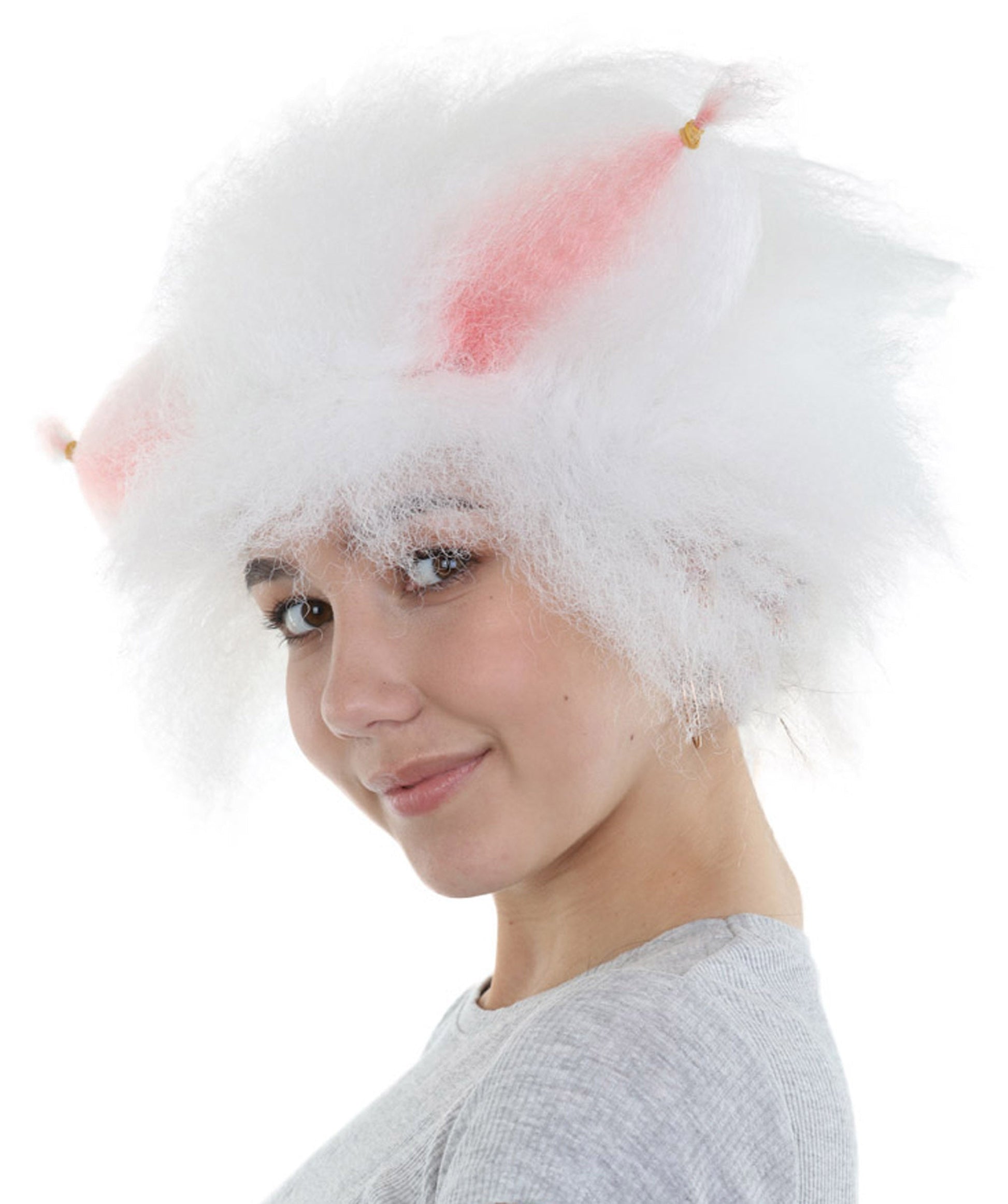 Fluffy Cat Womens Wig with Pink Ears