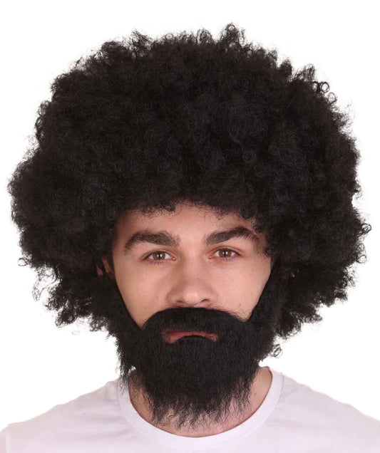 Black 80's painter bob afro wig