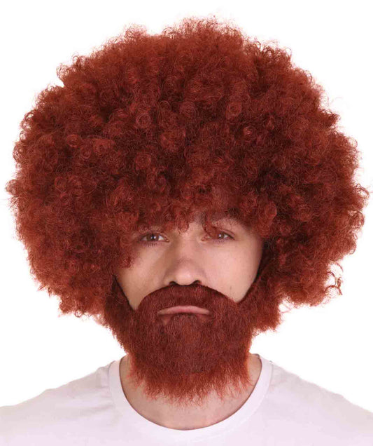 Auburn 80's painter bob afro wig