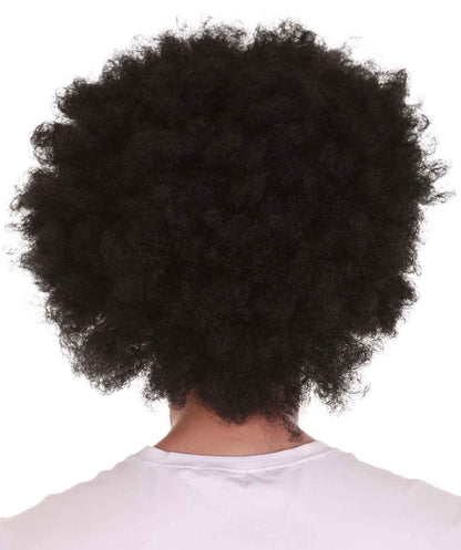 Men Disco Afro Wig | Jumbo Fancy Halloween Wig | Premium Breathable Capless Cap