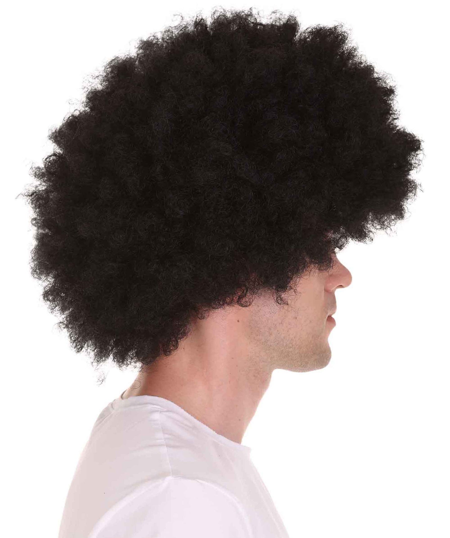 Men Disco Afro Wig | Jumbo Fancy Halloween Wig | Premium Breathable Capless Cap