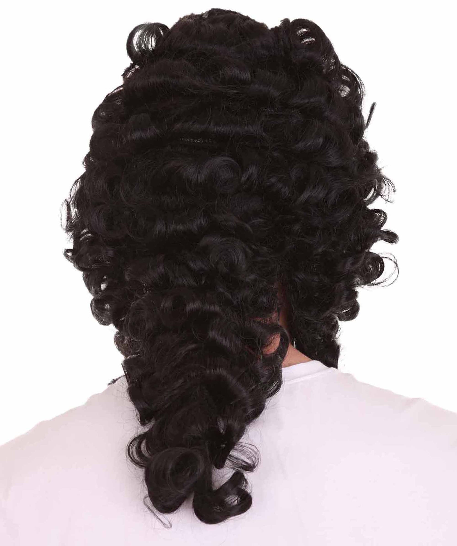 Colonial Curly Black Historical Wig