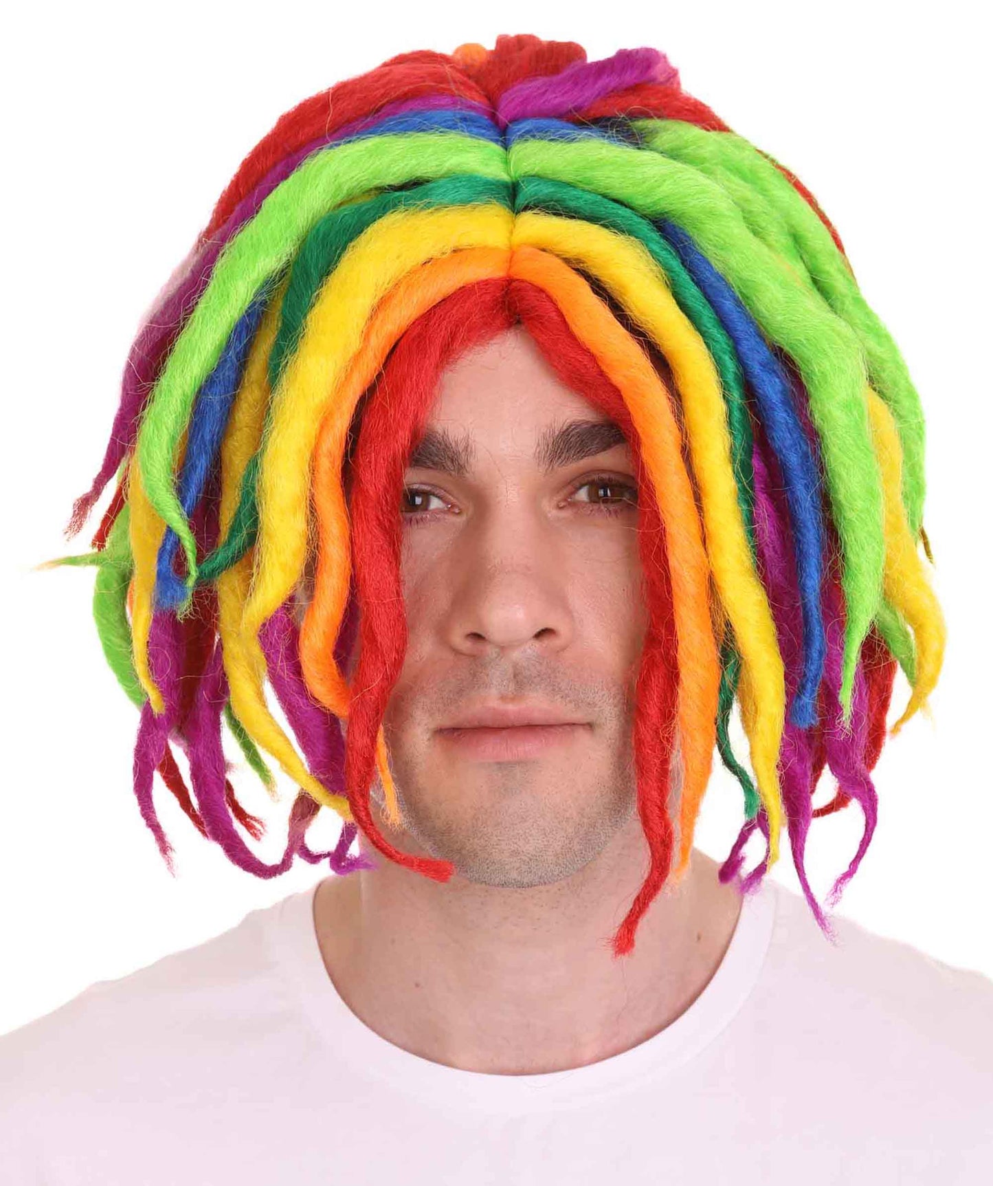 Rapper Rainbow Dreadlock Wig | Rainbow Celebrity Wigs | Premium Breathable Capless Cap