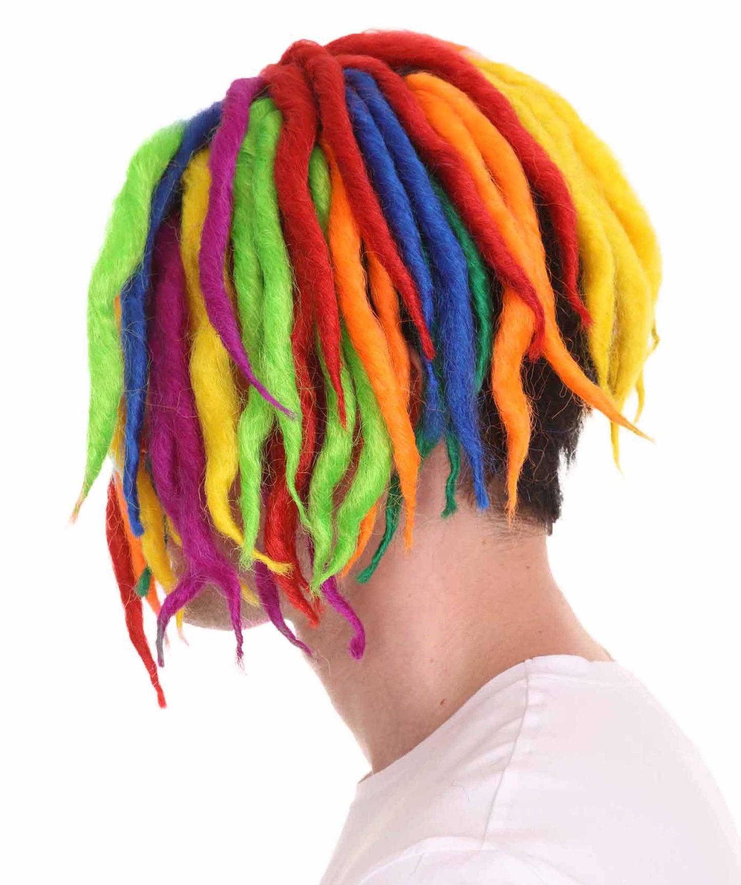 Rapper Rainbow Dreadlock Wig | Rainbow Celebrity Wigs | Premium Breathable Capless Cap