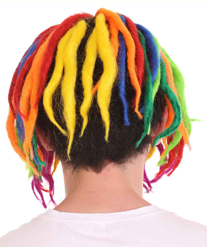 Rapper Rainbow Dreadlock Wig | Rainbow Celebrity Wigs | Premium Breathable Capless Cap