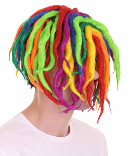 Rapper Rainbow Dreadlock Wig | Rainbow Celebrity Wigs | Premium Breathable Capless Cap