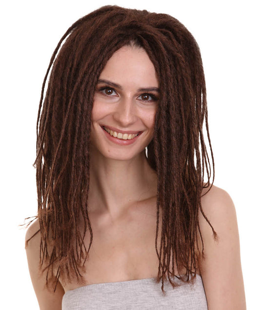 Ombre Halloween Dreadlocks Style Women's Wig | Brown Hair | Premium Breathable Capless Cap