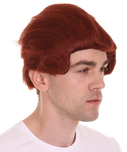 Blocks Men's Emmet Wig | Burgundy TV/Movie Wigs | Premium Breathable Capless Cap.