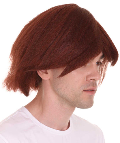 Blocks Men's Wig | Burgundy TV/Movie Wigs | Premium Breathable Capless Cap