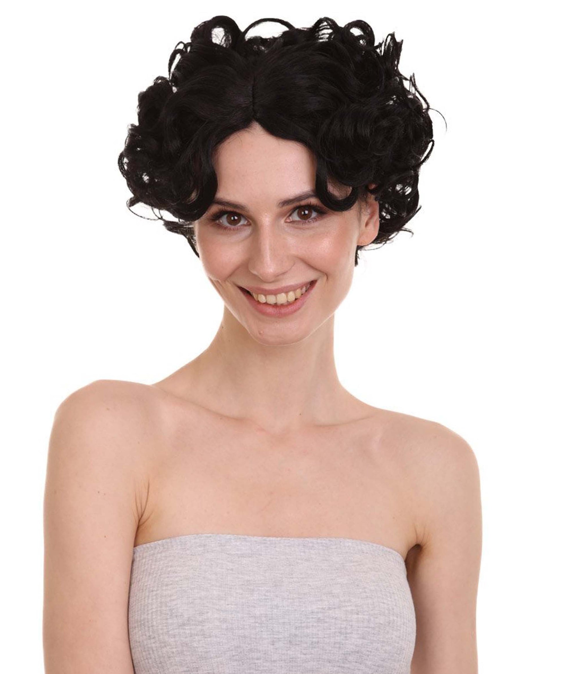 41'S betty womens black vintage wig-1