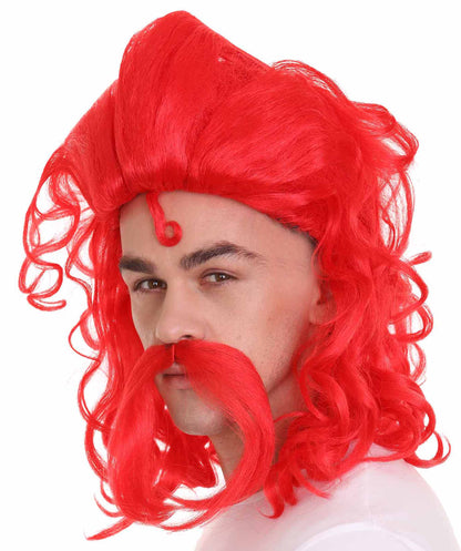 Handle Bar Mustache Smooth Wig