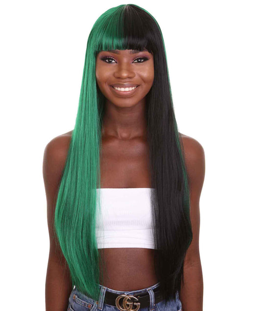 Lace Split Dye Blow Out in Dark Green and Black -  Fashion Wig | Nunique