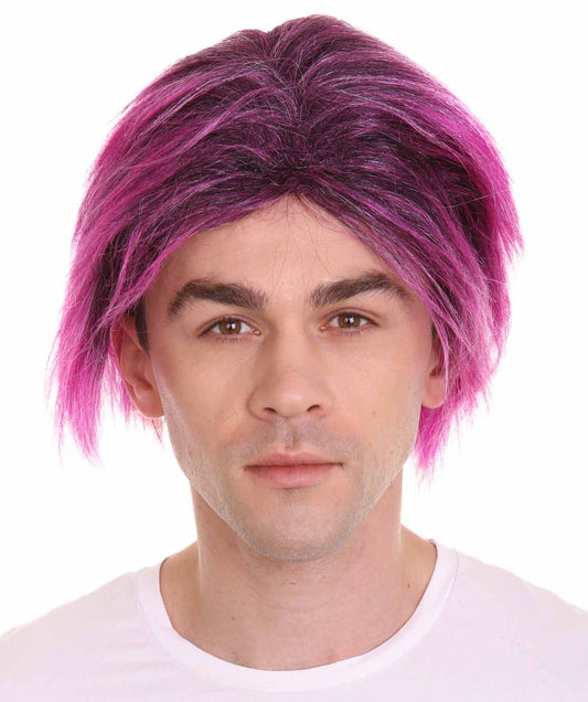 80's Rock Star Dark Purple Wig