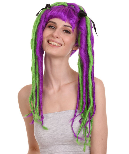 Neon Dreadlock Wig |  Halloween Wig | Premium Breathable Capless Cap