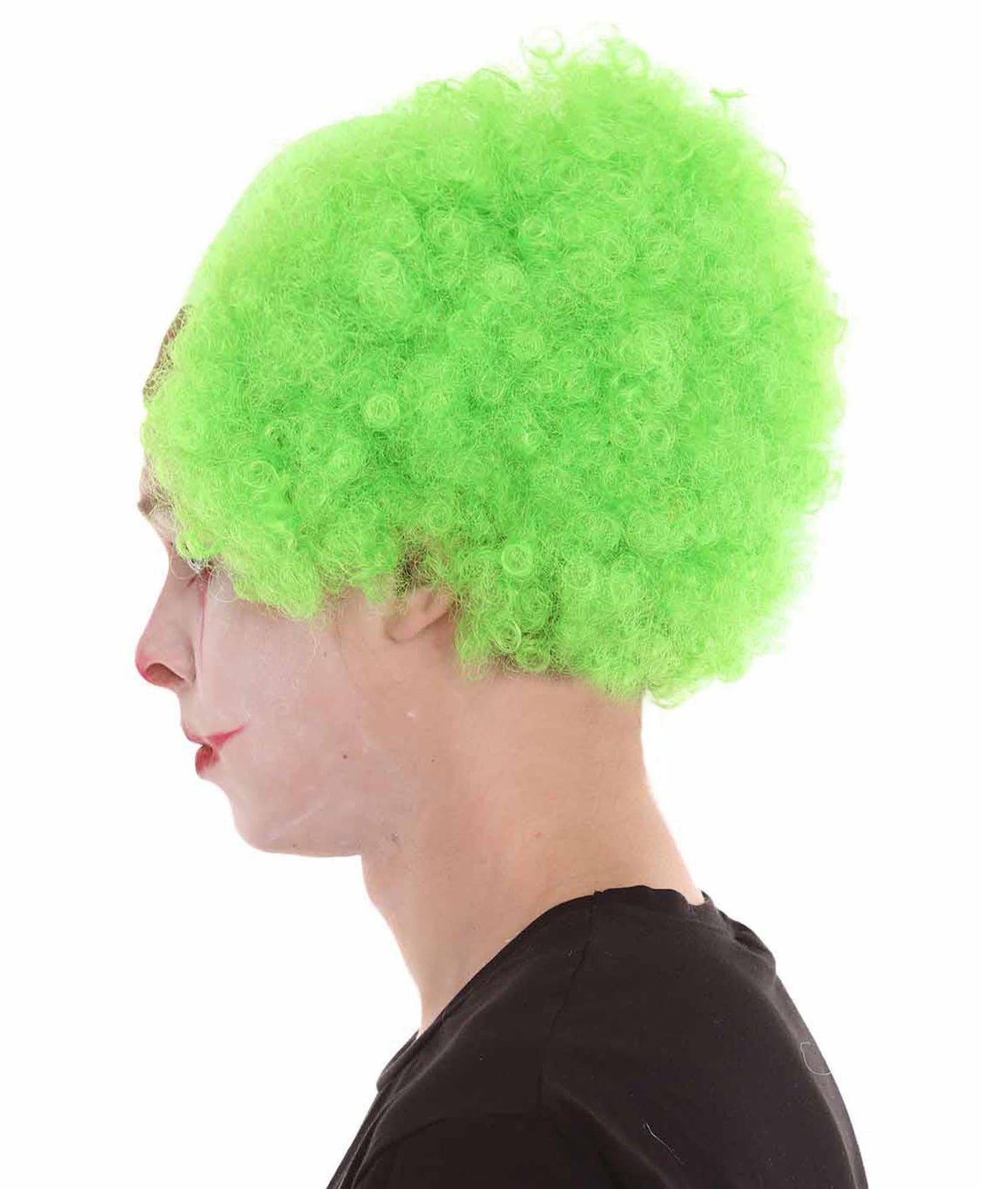 Green Unisex Scary Bald Clown Afro Wigs