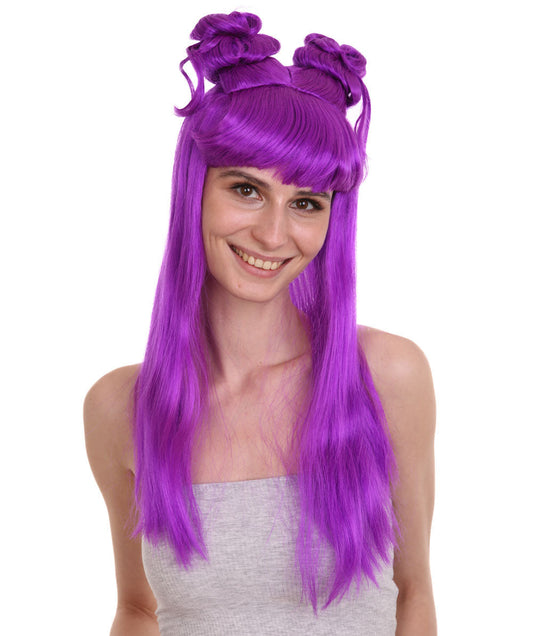 Neon Purple Asian Princess Wigs