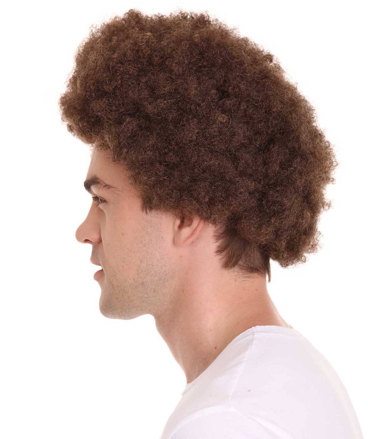 Belgium Footballer Wig | Brown Afro Wigs | Premium Breathable Capless Cap