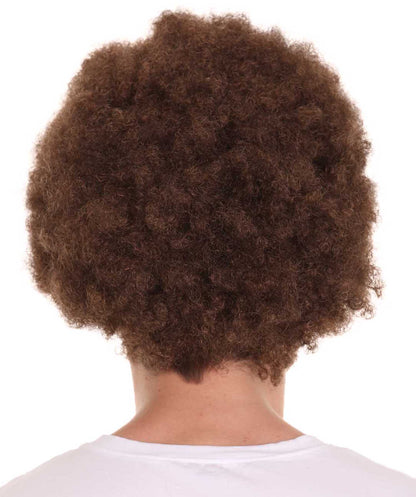 Belgium Footballer Wig | Brown Afro Wigs | Premium Breathable Capless Cap