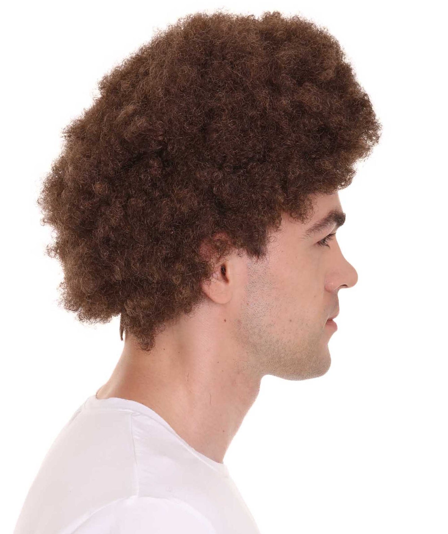 Belgium Footballer Wig | Brown Afro Wigs | Premium Breathable Capless Cap