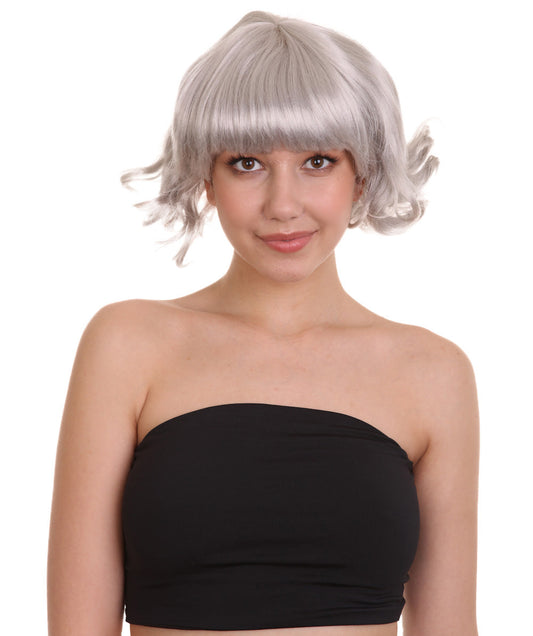 Grey Carnival Wavy Short Wig