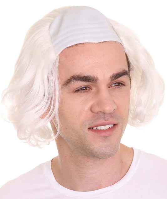 Old Fool Men Zombie Wig | White Scary Wigs