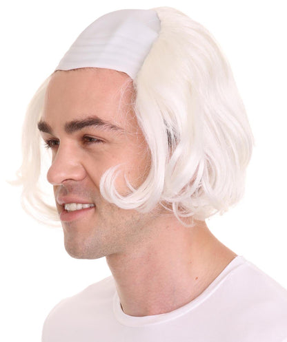 Old Fool Men Zombie Wig | White Scary Wigs