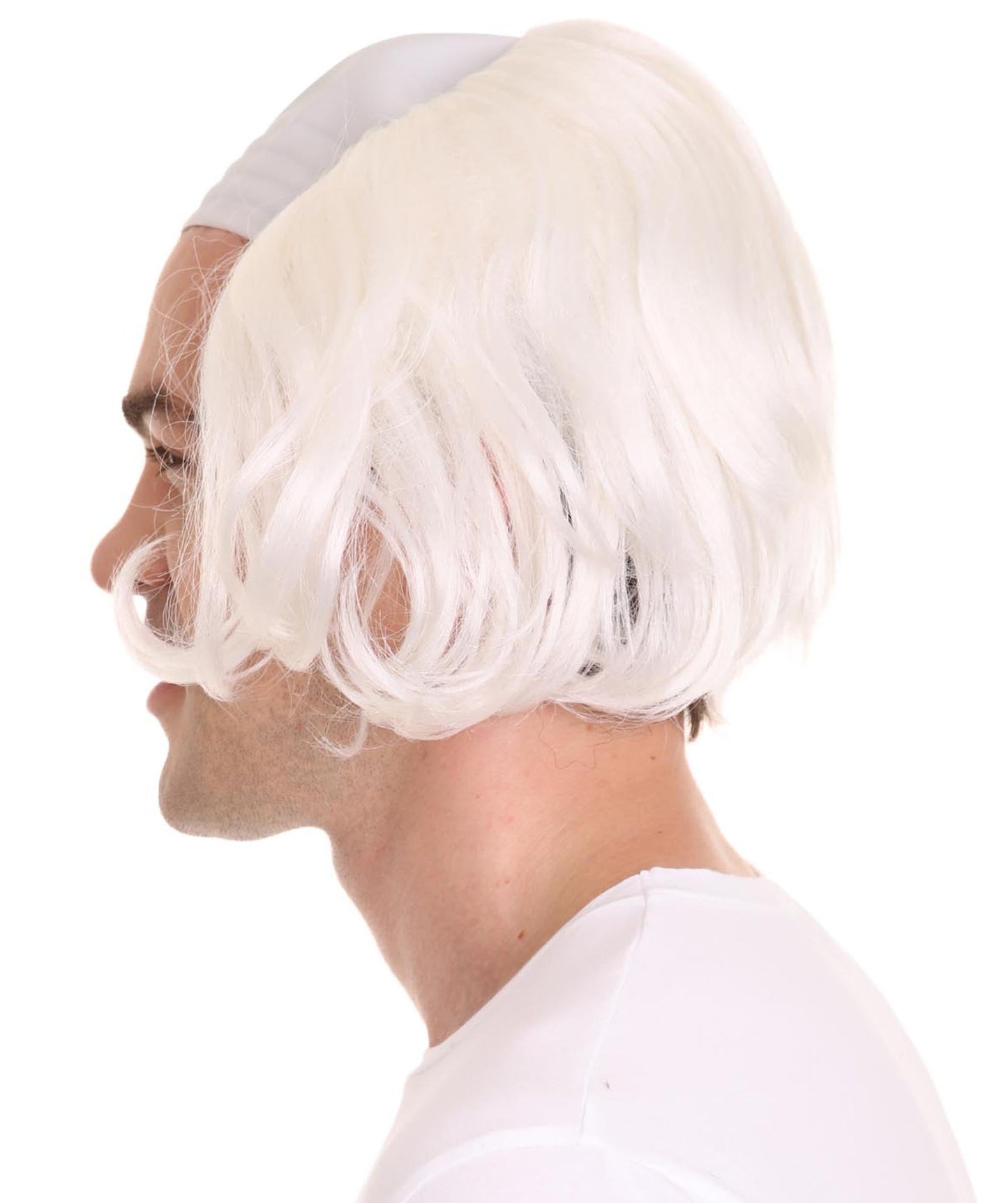 Old Fool Men Zombie Wig | White Scary Wigs