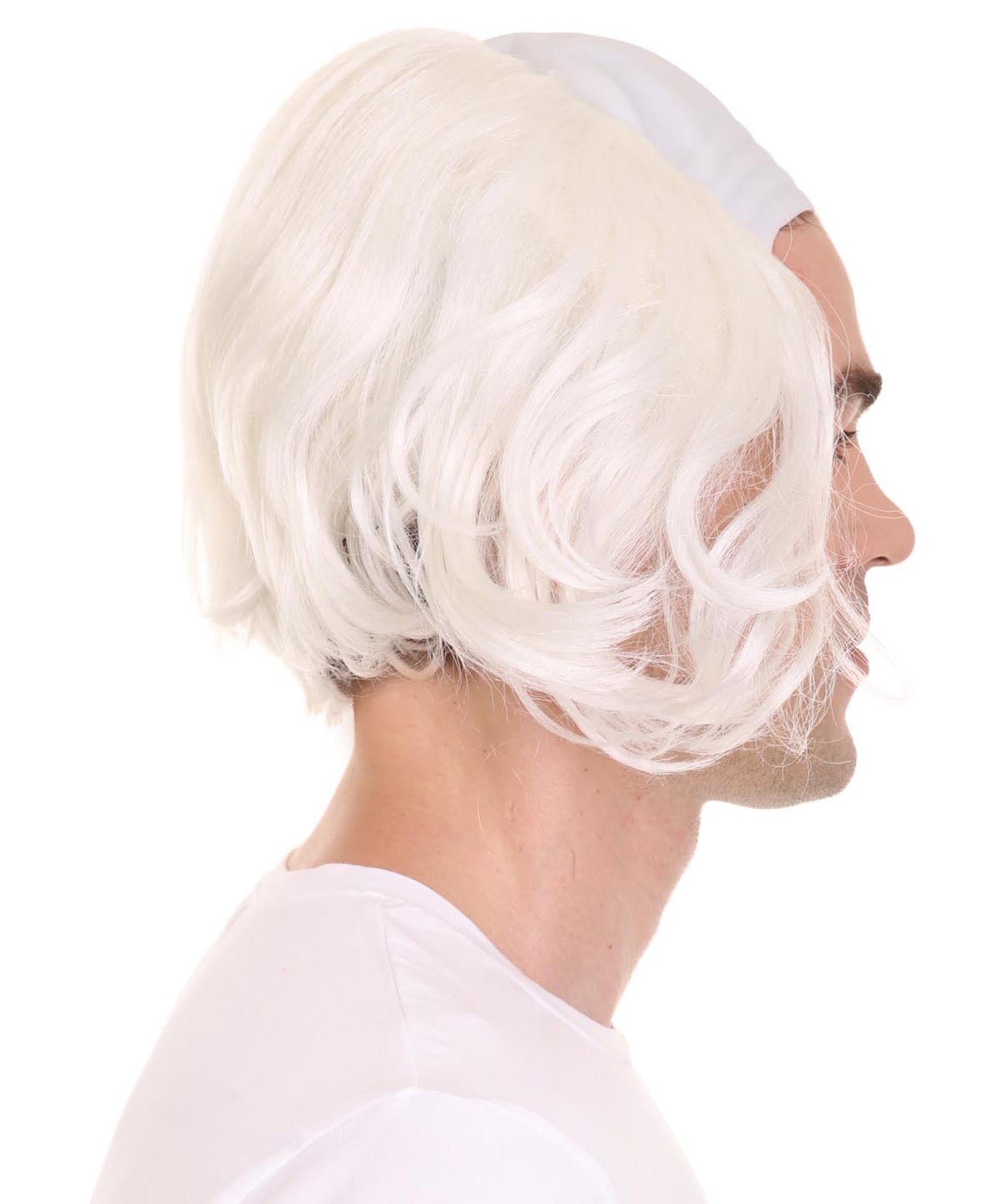 Old Fool Men Zombie Wig | White Scary Wigs