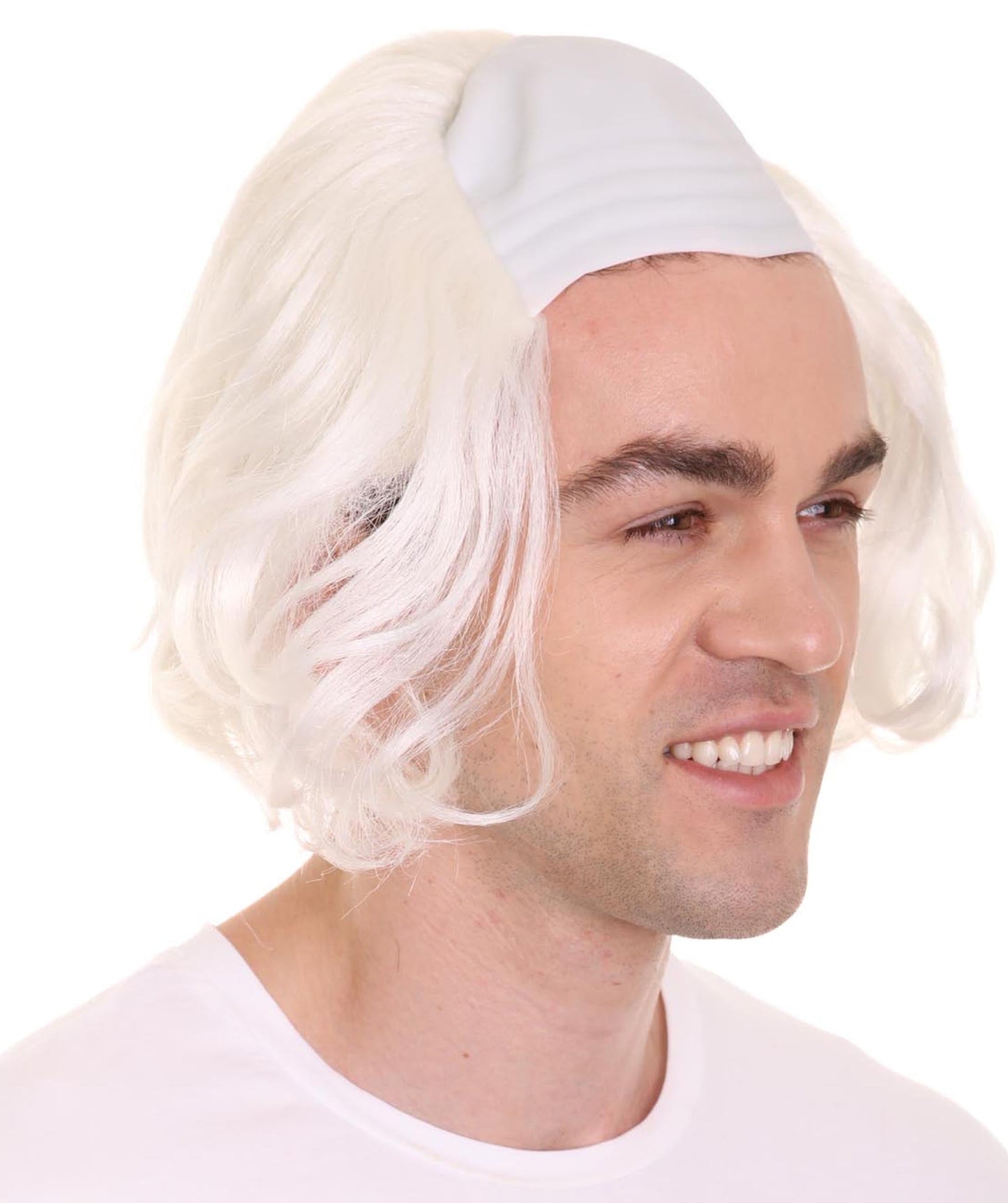 Old Fool Men Zombie Wig | White Scary Wigs