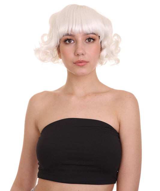 White Carnival Wavy Short Wig