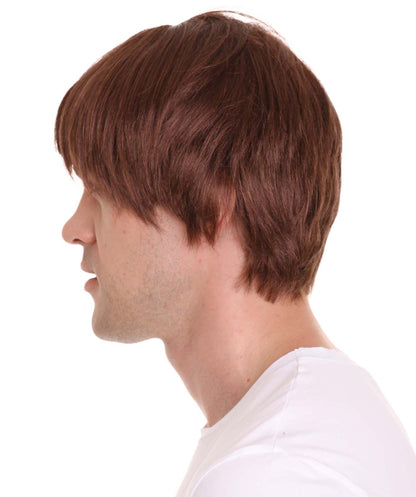 Movie Boy Short Wig | Brown TV/Movie Wigs | Premium Breathable Capless Cap