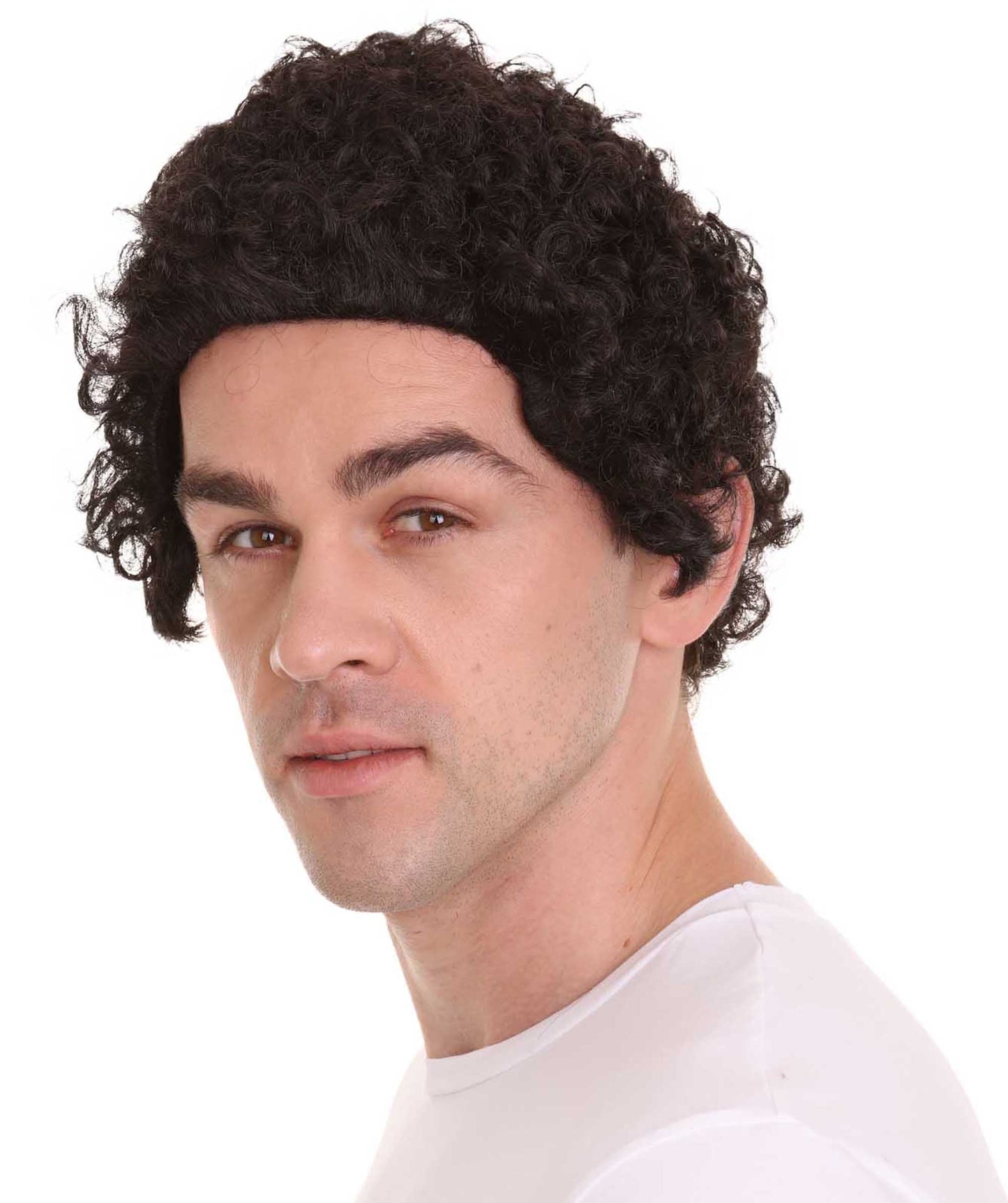 Crime Movie Afro Curly Wig | Brown TV/Movie Wigs | Premium Breathable Capless Cap