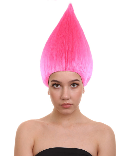 Pink Straight Trolls Wig for Halloween Fancy Party Fancy Dress Costume | HPO