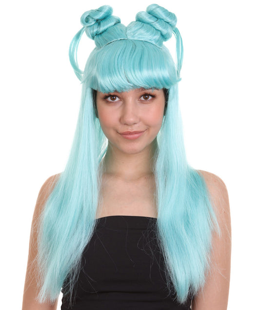 Light Blue Asian Princess Wigs
