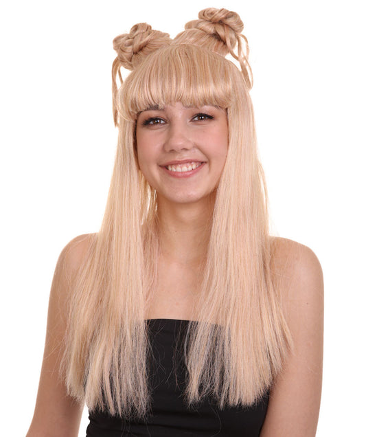 Golden Blonde Asian Princess Wigs