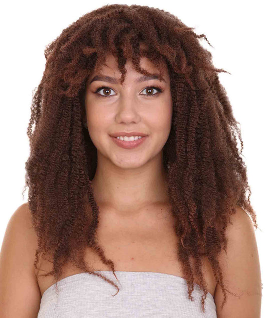 Unisex Rasta Dreadlock Brown Wig | Plus Size Wig | Premium Breathable Capless Cap
