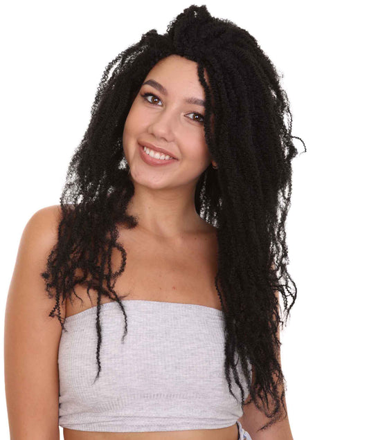 Long Dreadlocks Style Black Womens Wig | Fashion Wigs | Premium Breathable Capless Cap