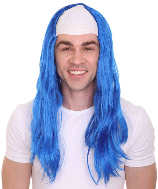 Creepy Clown Blue Scary Wig