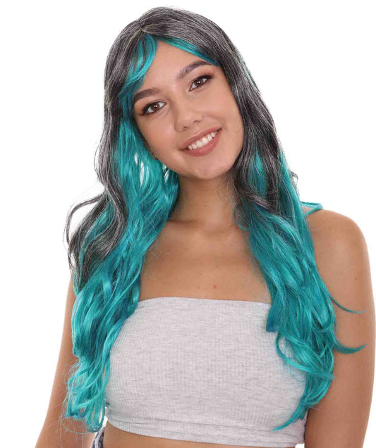 Long Two Tone Curly Women's Wig