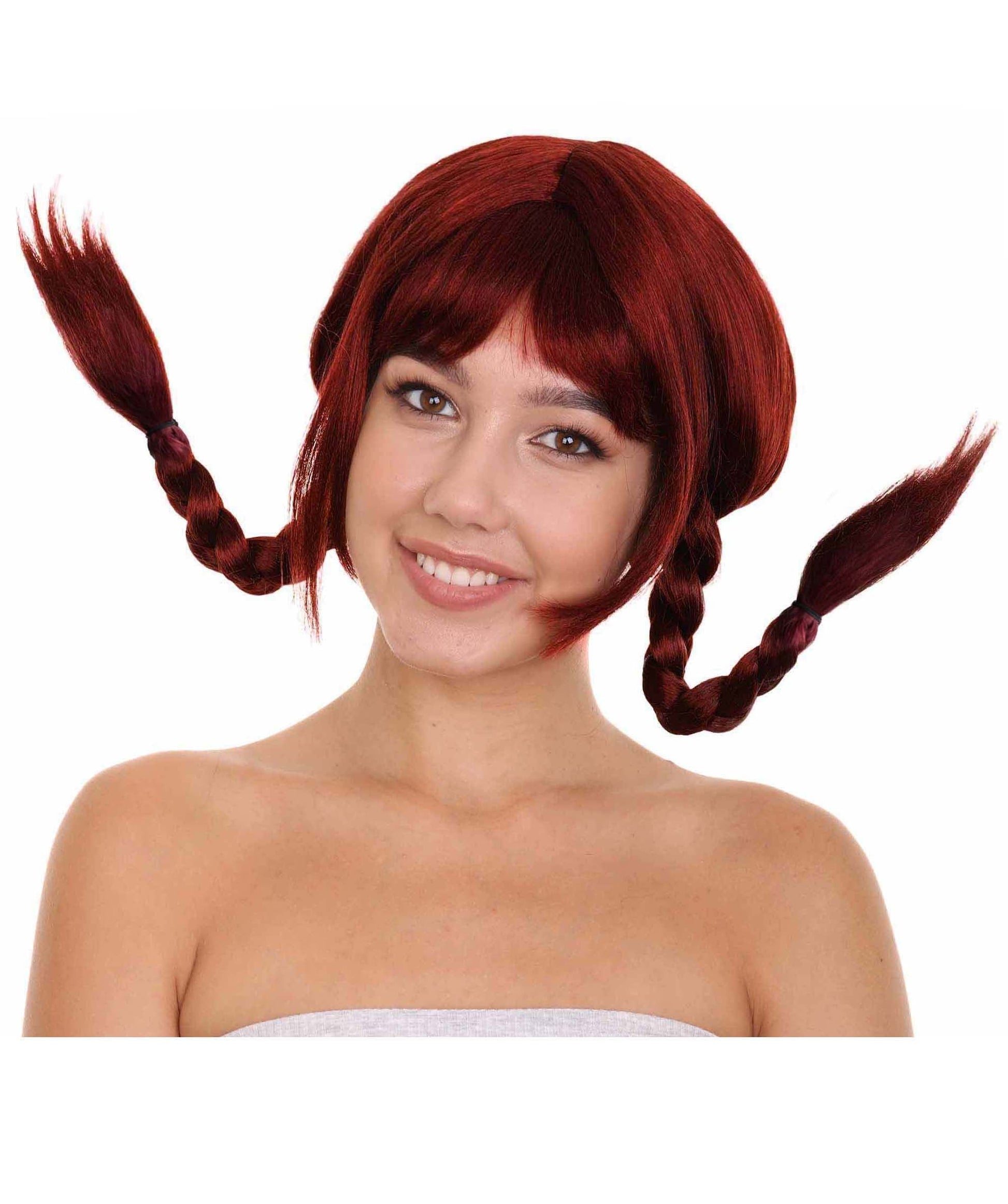 Burgundy Bavarian Girl Women's Wig