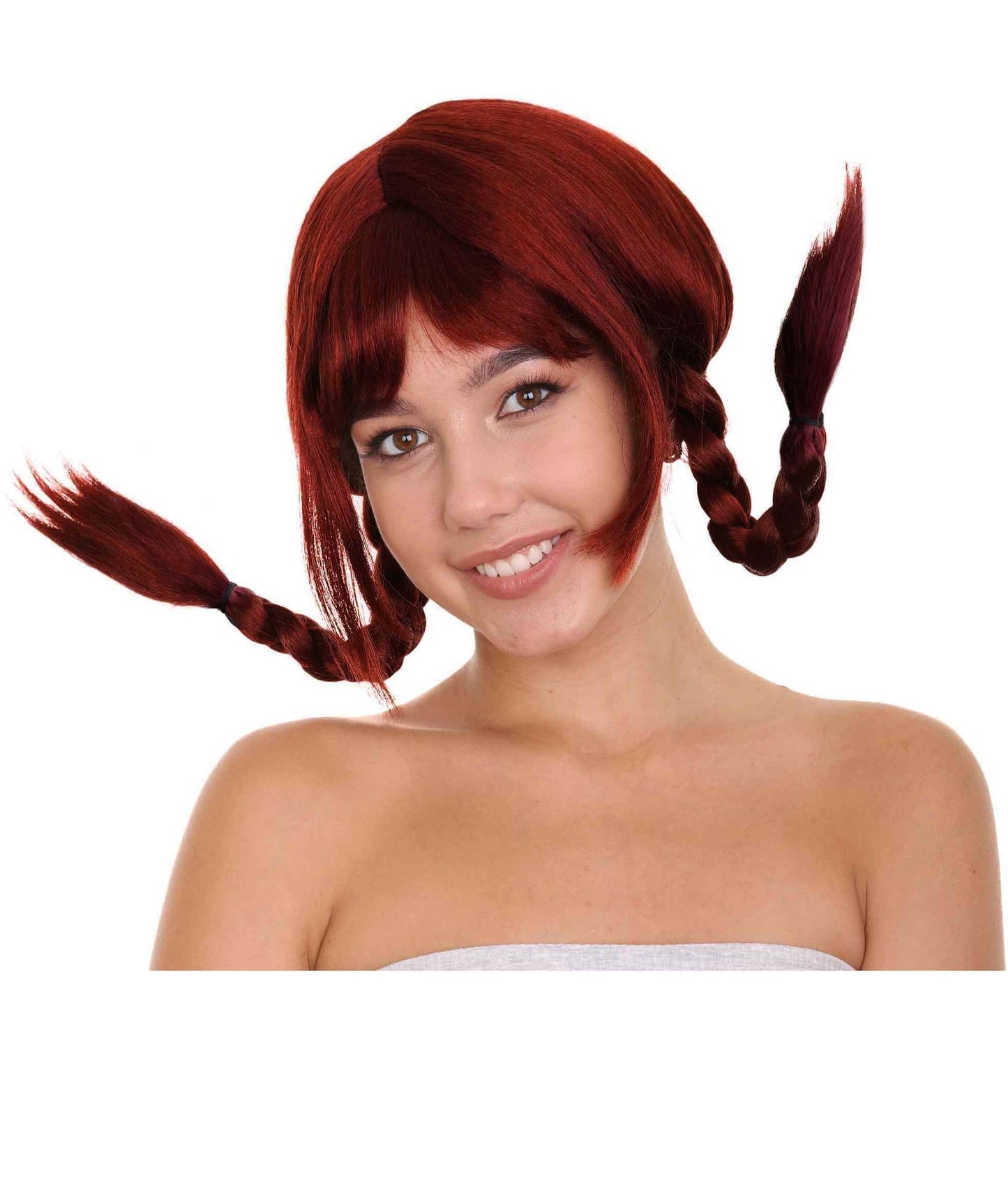 Burgundy Bavarian Girl Women's Wig